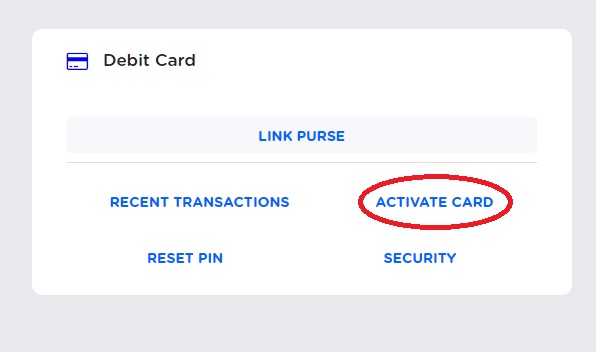 Activating your Debit Card
